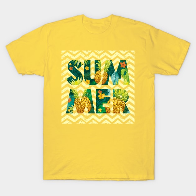 Pineapple Summer Vibes T-Shirt by Katheryn's Studio